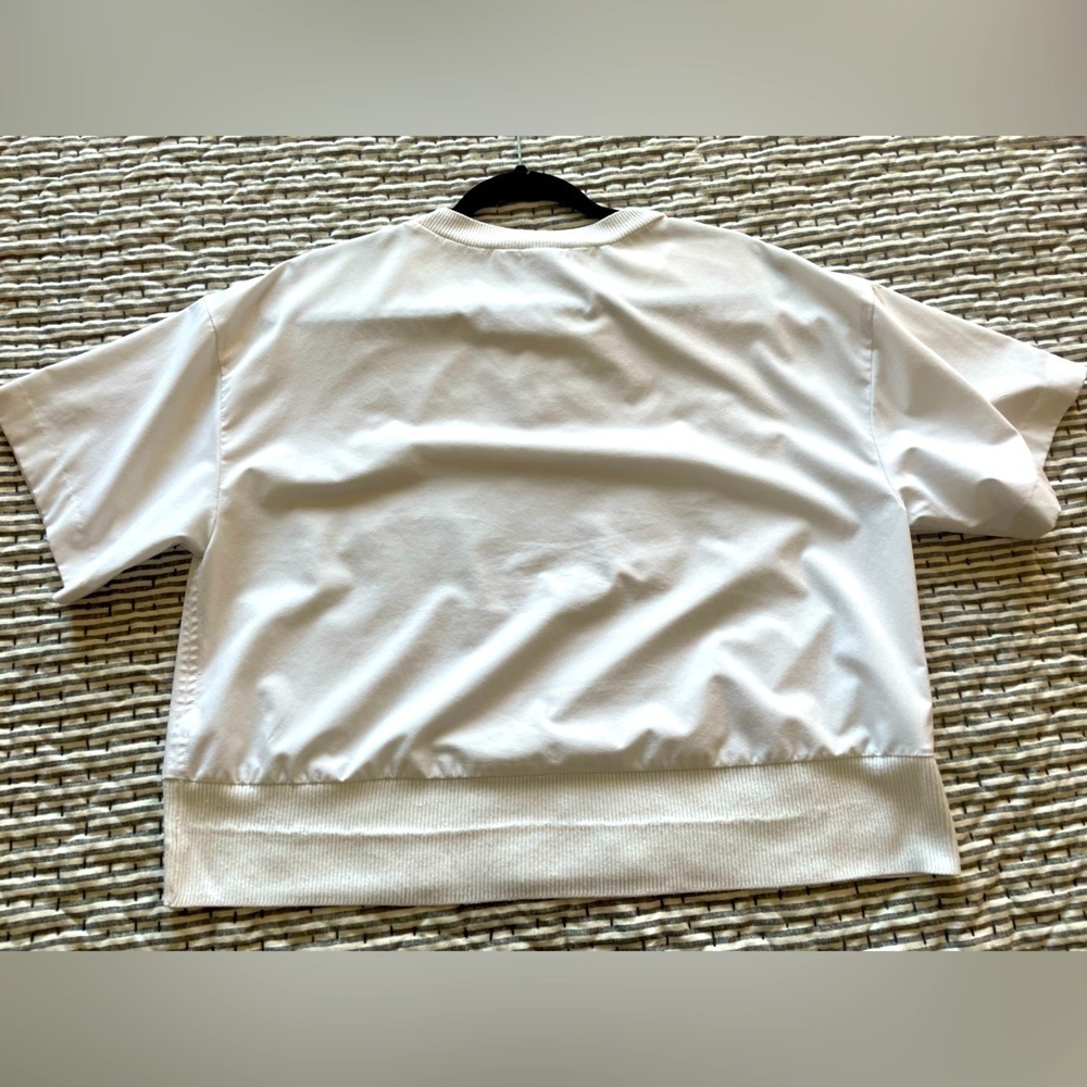 EUC Athleta short-sleeve white top, medium - Picture 2 of 3